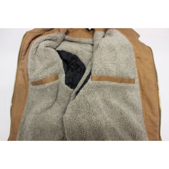 Duluth Trading men's faux shearling lined short canvas barn chore utility coat M - Picture 12 of 13